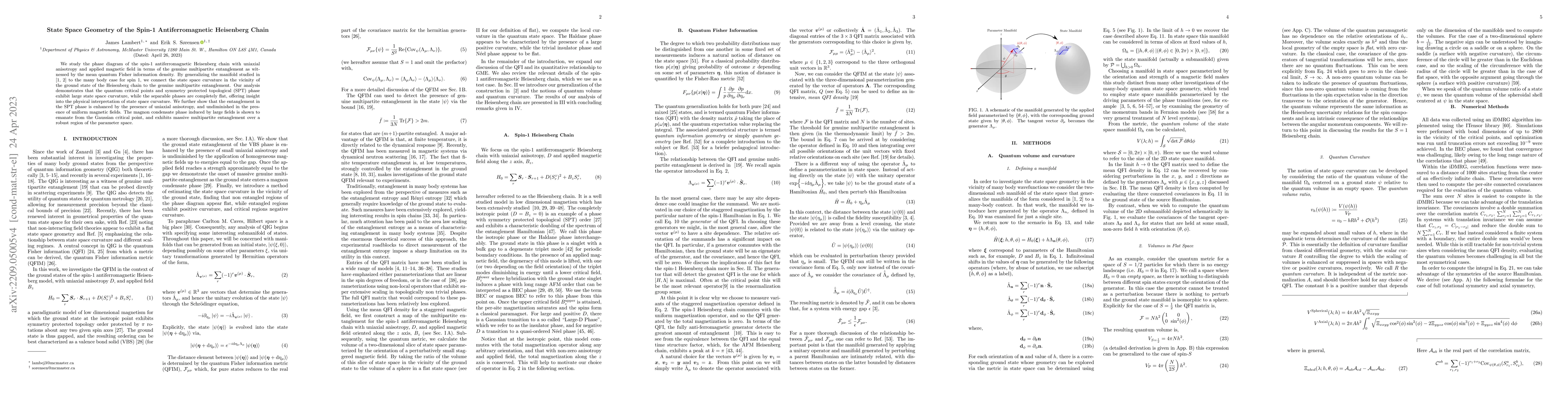 Thumbnail for State Space Geometry of the Spin-1 Antiferromagnetic Heisenberg Chain