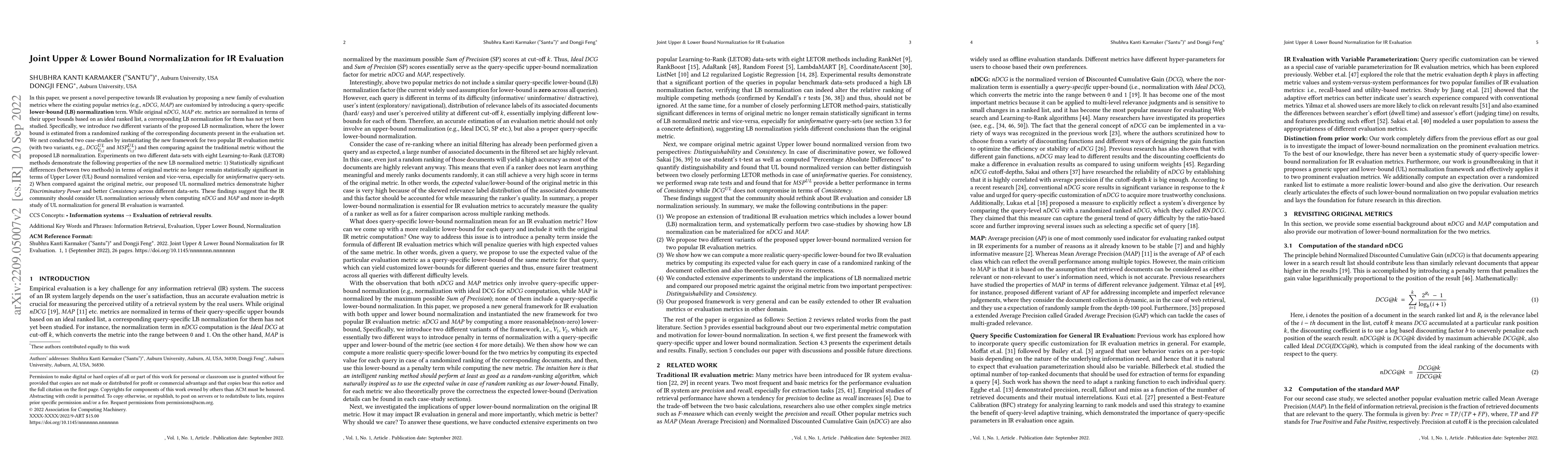Thumbnail for Joint Upper & Lower Bound Normalization for IR Evaluation
