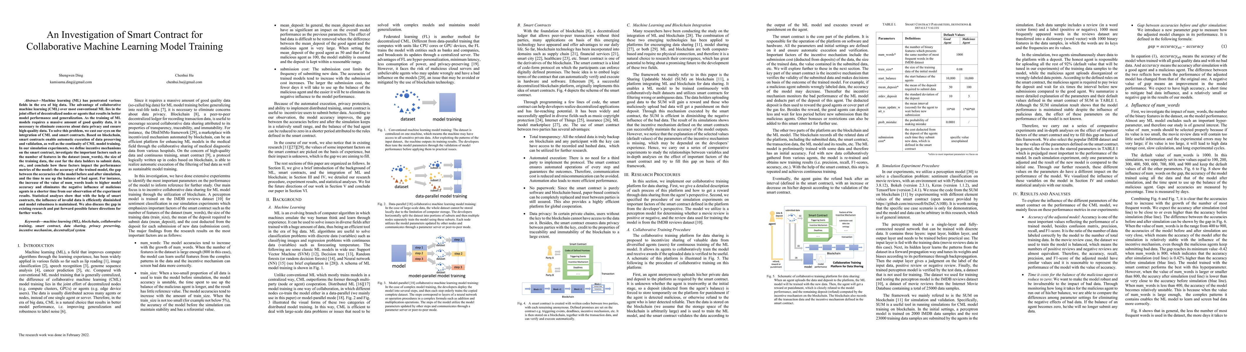 Thumbnail for An Investigation of Smart Contract for Collaborative Machine Learning
  Model Training
