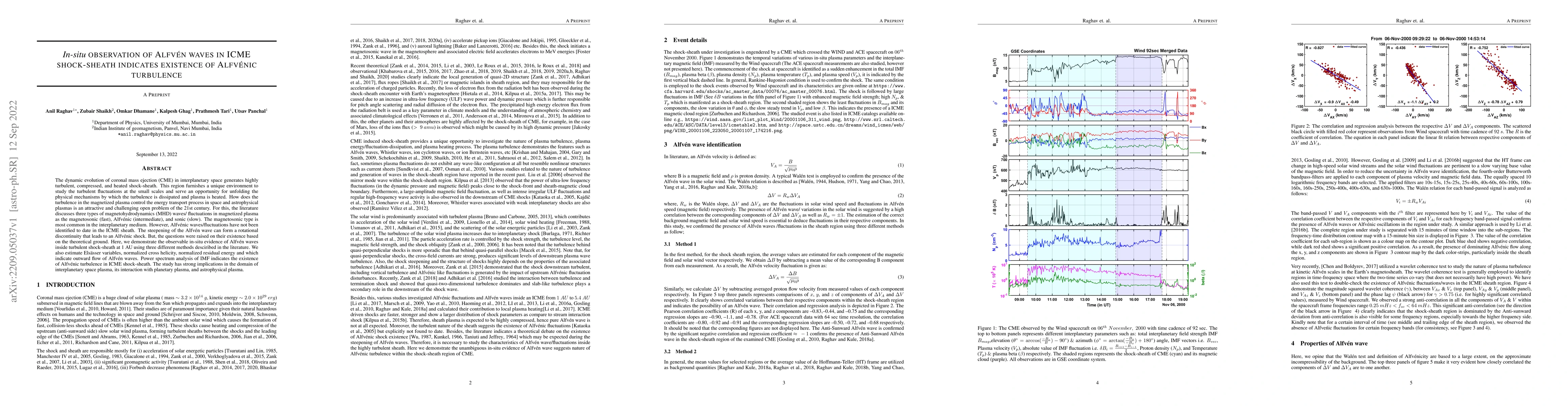 Thumbnail for In-situ Observation Of Alfv'en Waves In Icme Shock-Sheath Indicates
  Existence Of Alfv'enic Turbulence