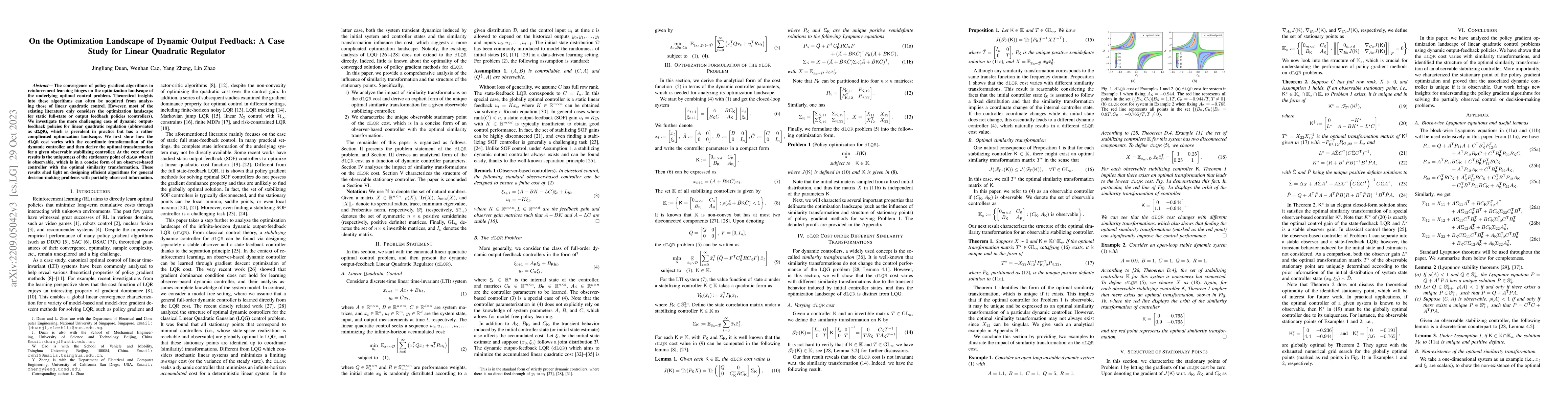 Thumbnail for On the Optimization Landscape of Dynamic Output Feedback: A Case Study
  for Linear Quadratic Regulator