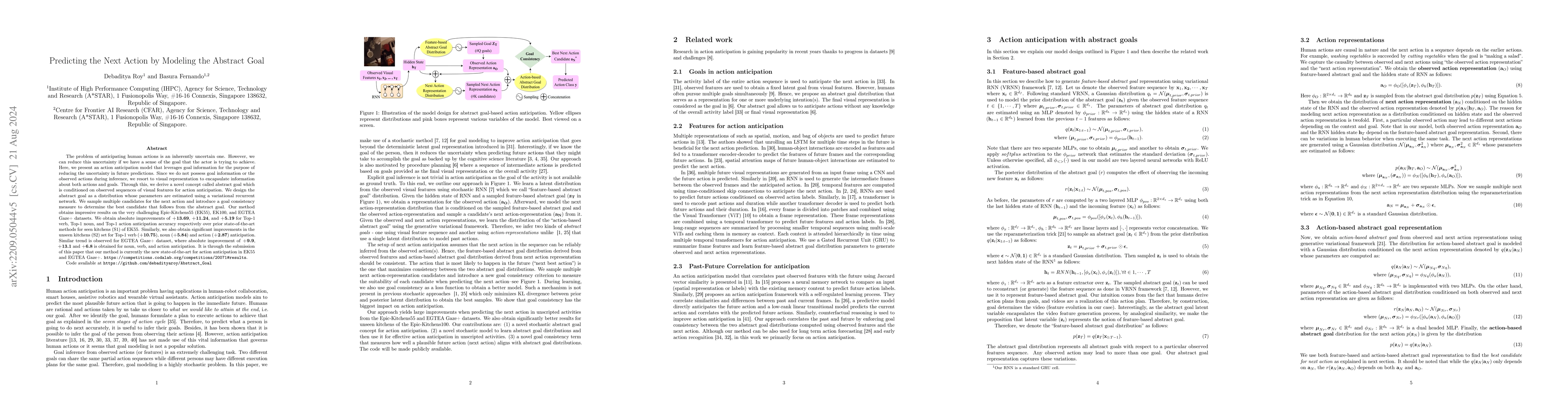Thumbnail for Predicting the Next Action by Modeling the Abstract Goal