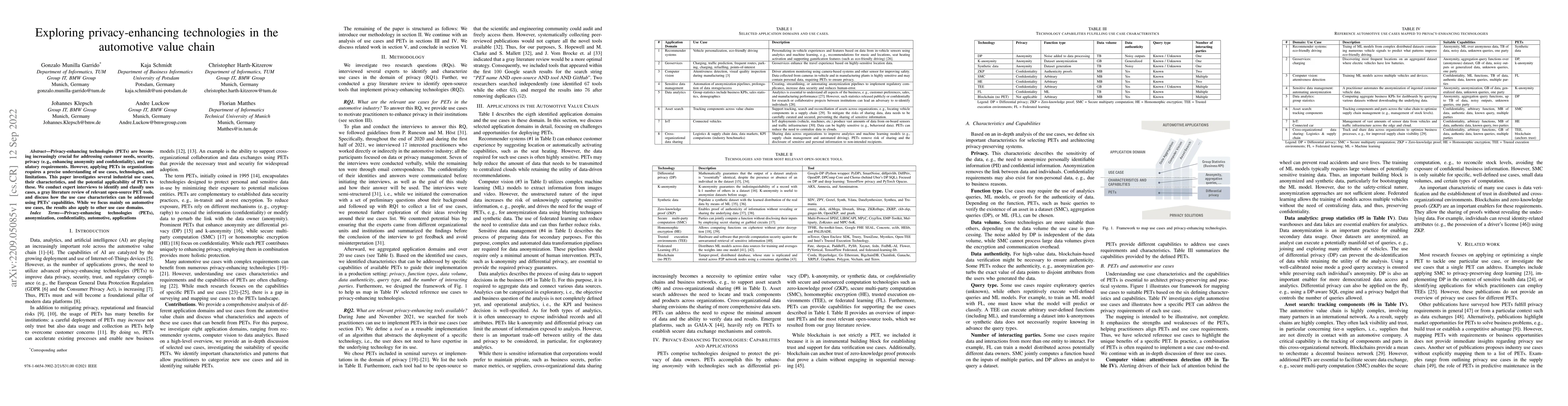 Thumbnail for Exploring privacy-enhancing technologies in the automotive value chain