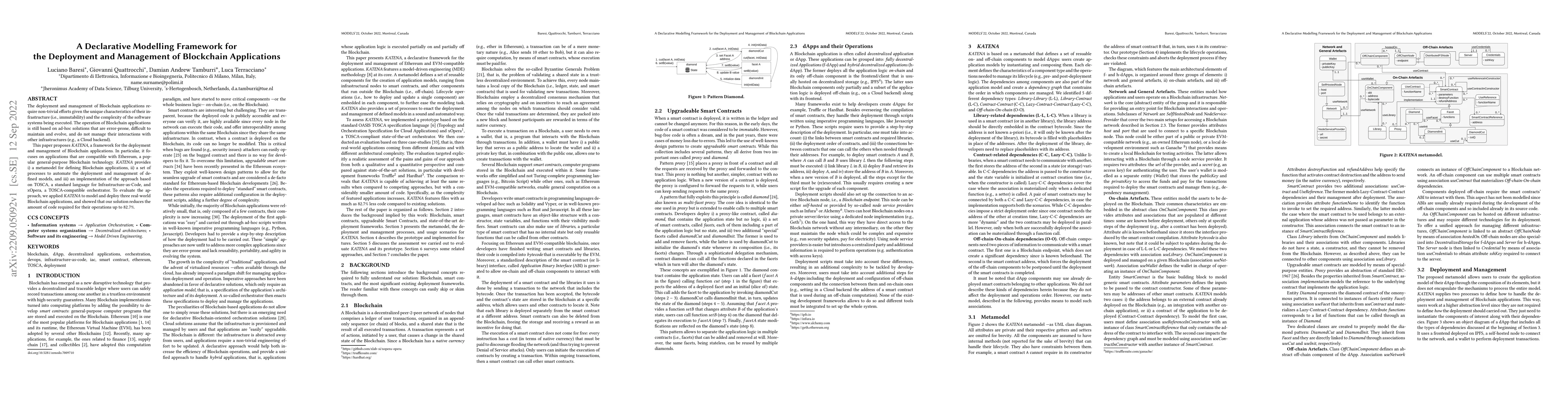 Thumbnail for A Declarative Modelling Framework for the Deployment and Management of
  Blockchain Applications