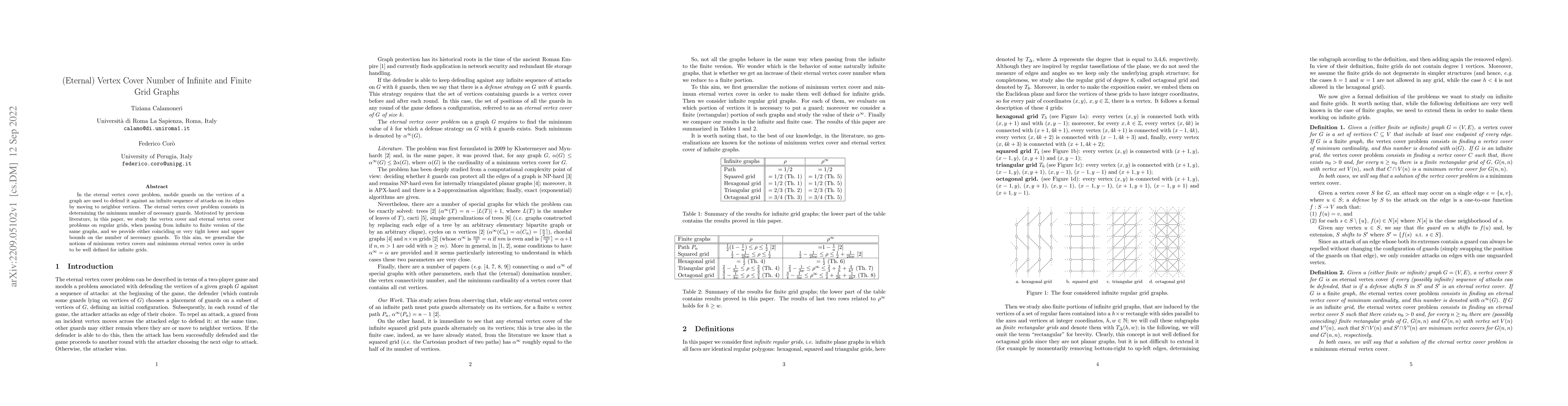 Thumbnail for (Eternal) Vertex Cover Number of Infinite and Finite Grid Graphs