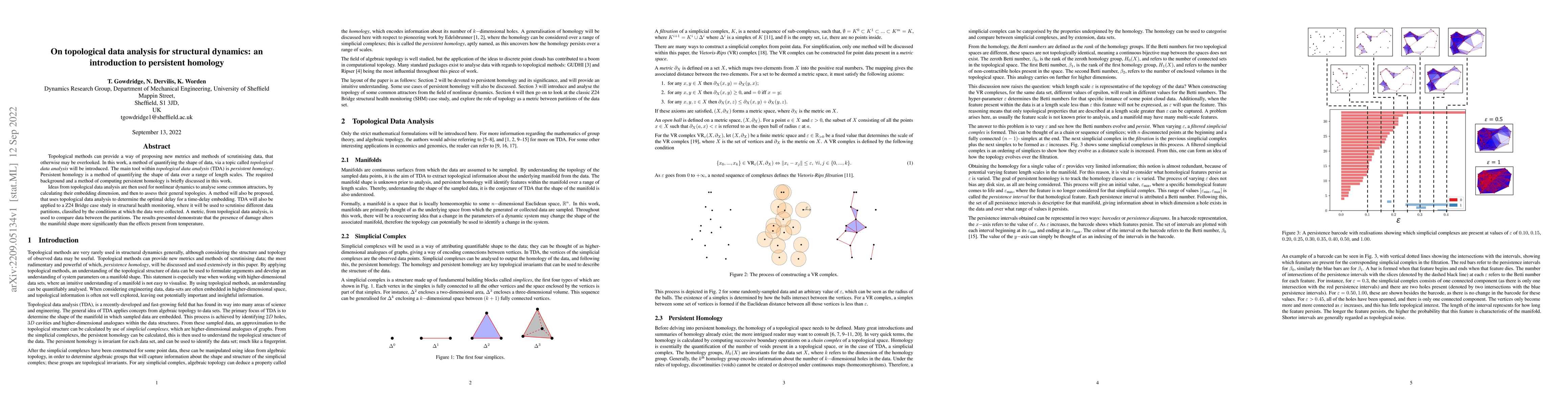 Thumbnail for On topological data analysis for structural dynamics: an introduction to
  persistent homology