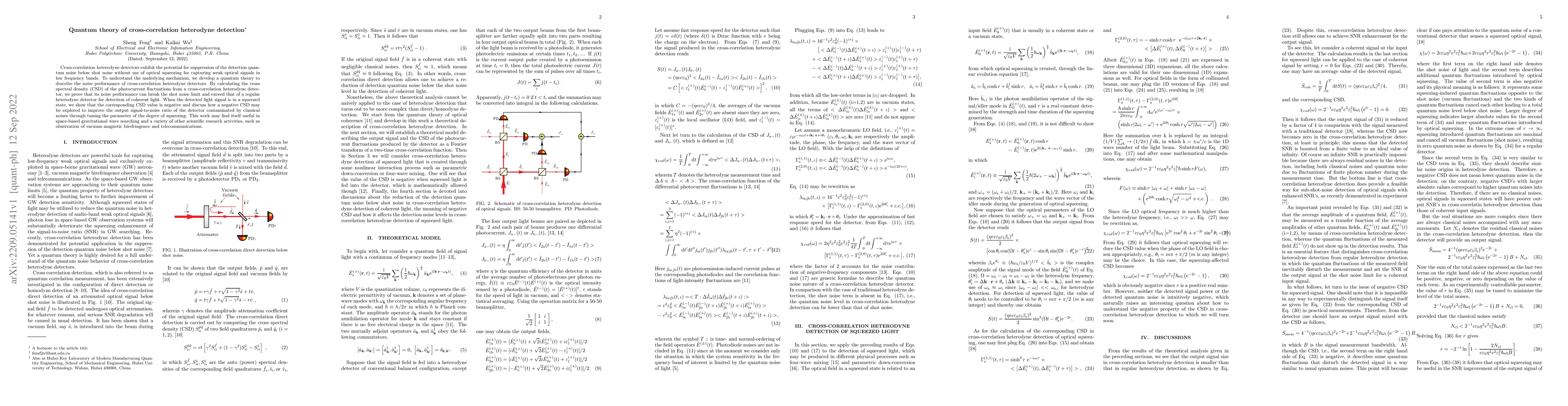 Thumbnail for Quantum theory of cross-correlation heterodyne detection
