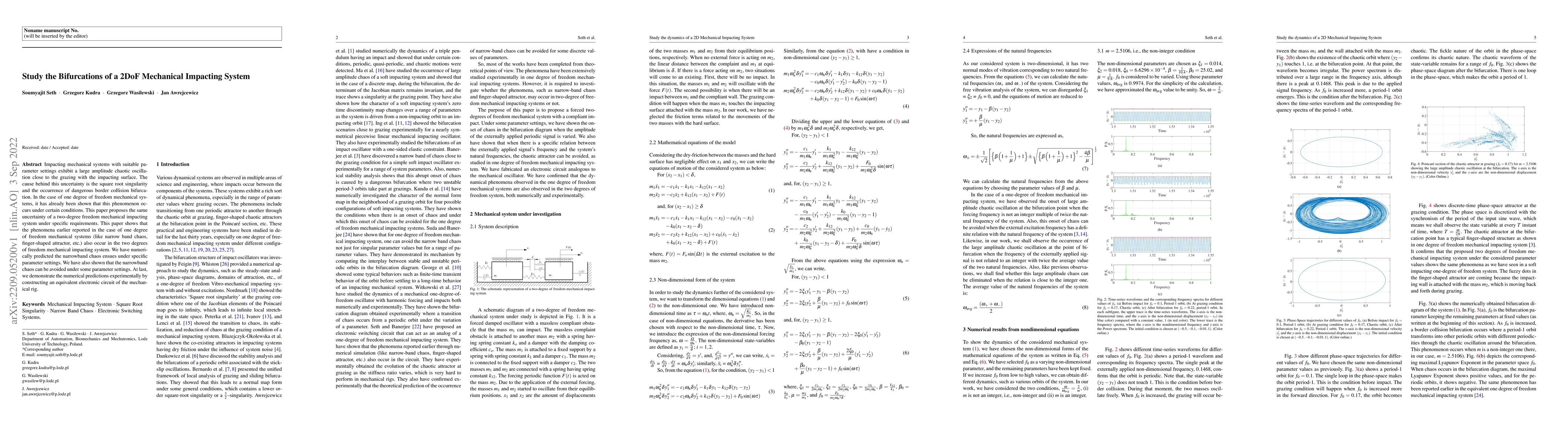 Thumbnail for Study the Bifurcations of a 2DoF Mechanical Impacting System