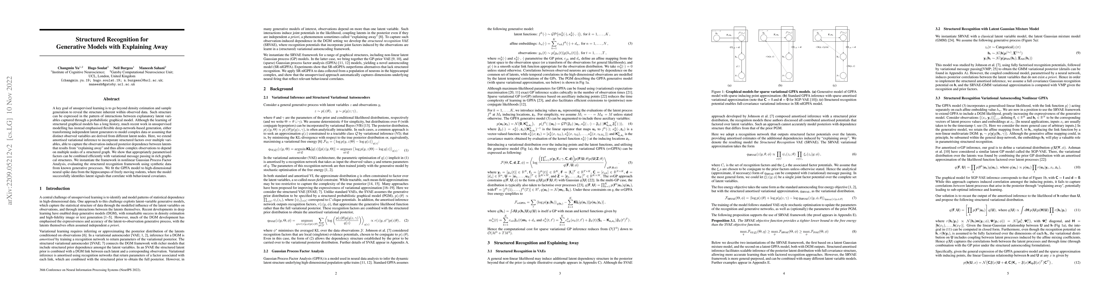 Thumbnail for Structured Recognition for Generative Models with Explaining Away