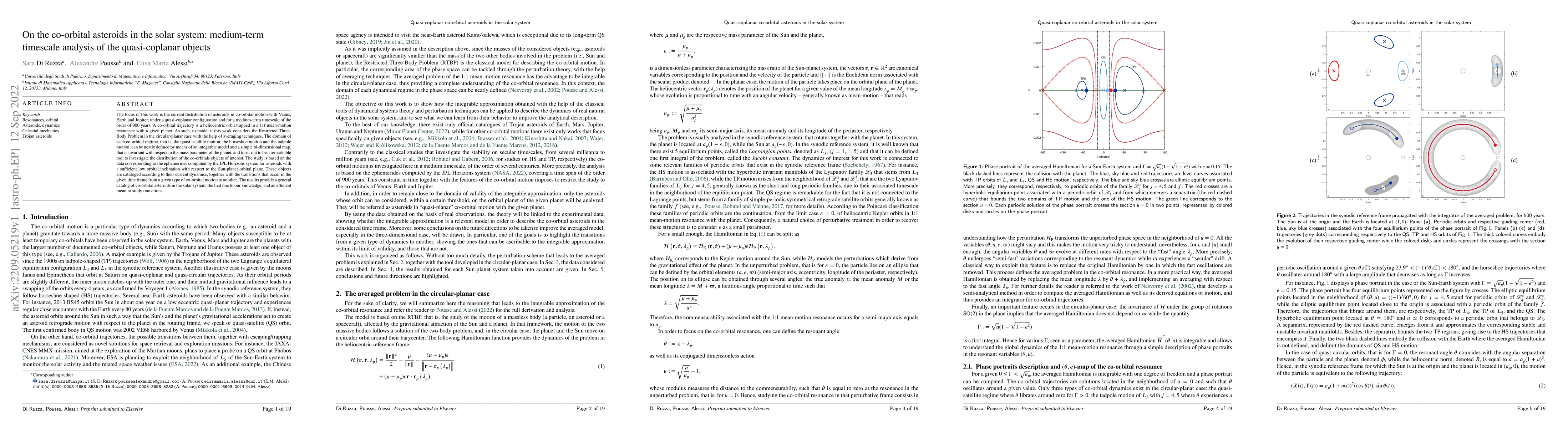Thumbnail for On the co-orbital asteroids in the solar system: medium-term timescale
  analysis of the quasi-coplanar objects