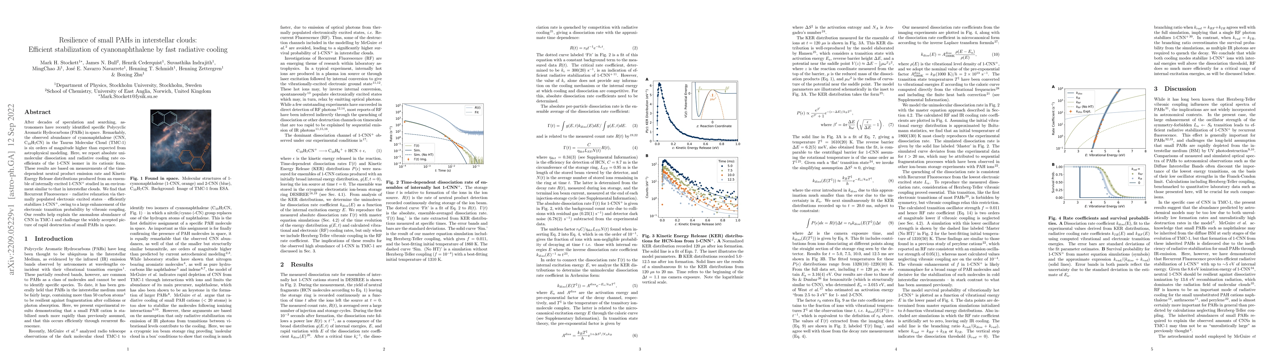 Thumbnail for Resilience of small PAHs in interstellar clouds: Efficient stabilization
  of cyanonaphthalene by fast radiative cooling