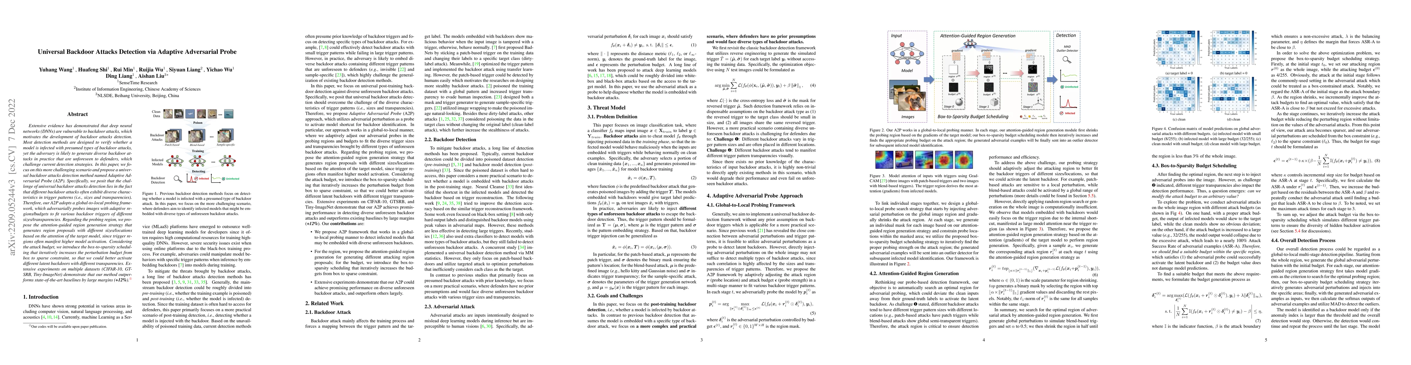 Thumbnail for Universal Backdoor Attacks Detection via Adaptive Adversarial Probe