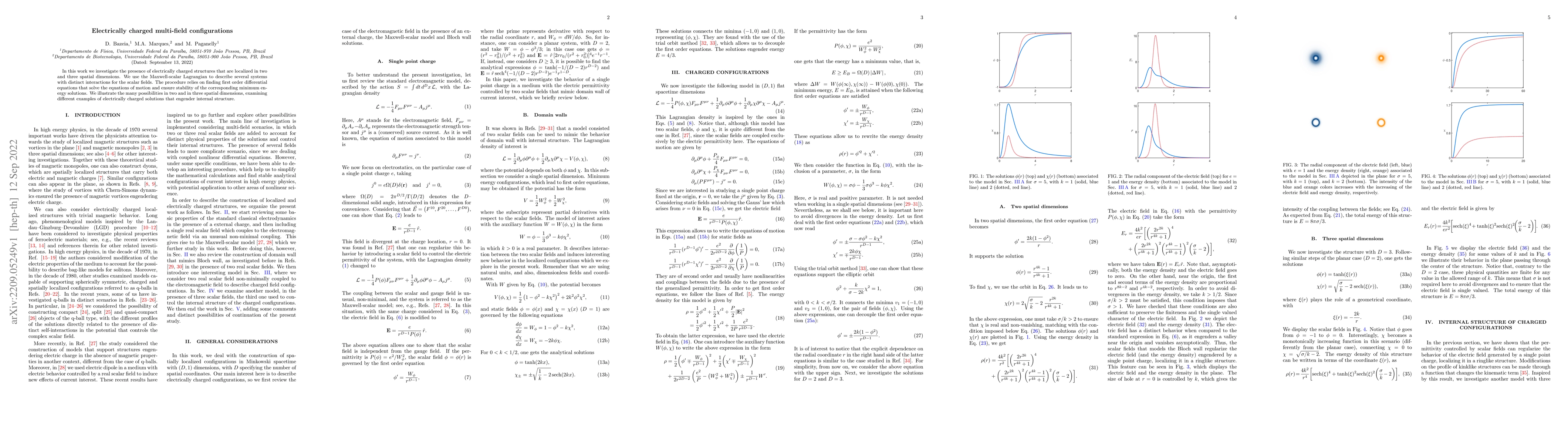 Thumbnail for Electrically charged multi-field configurations
