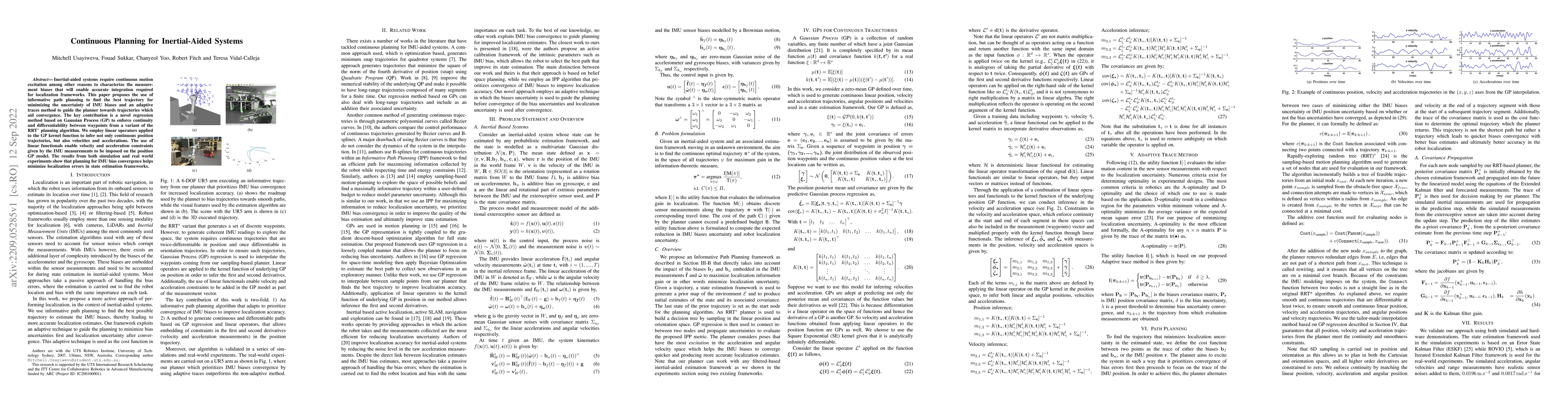 Thumbnail for Continuous Planning for Inertial-Aided Systems