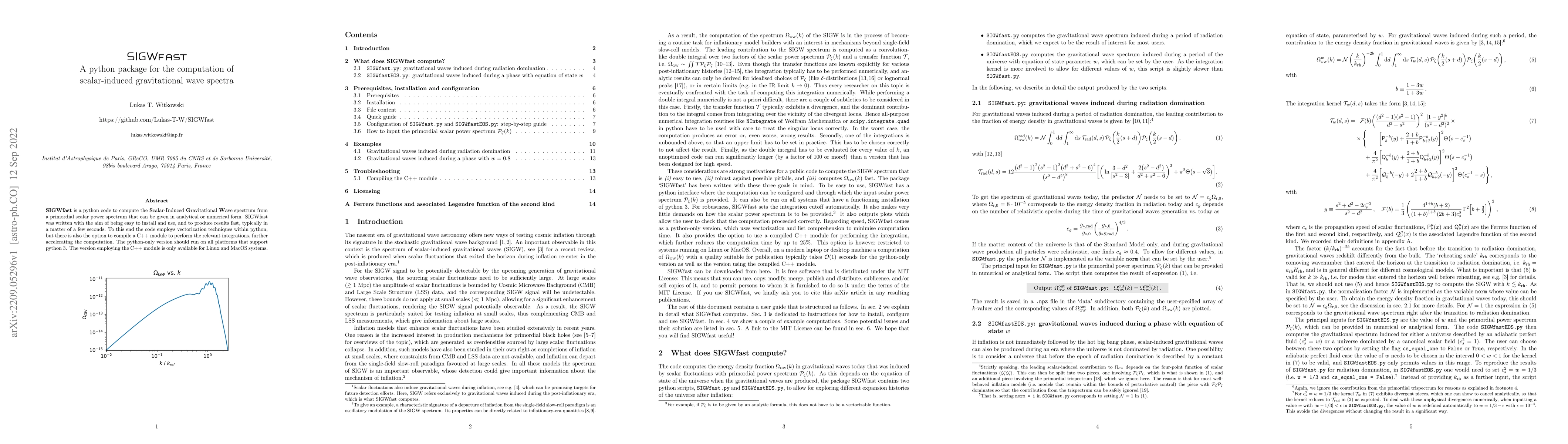 Thumbnail for SIGWfast: a python package for the computation of scalar-induced
  gravitational wave spectra