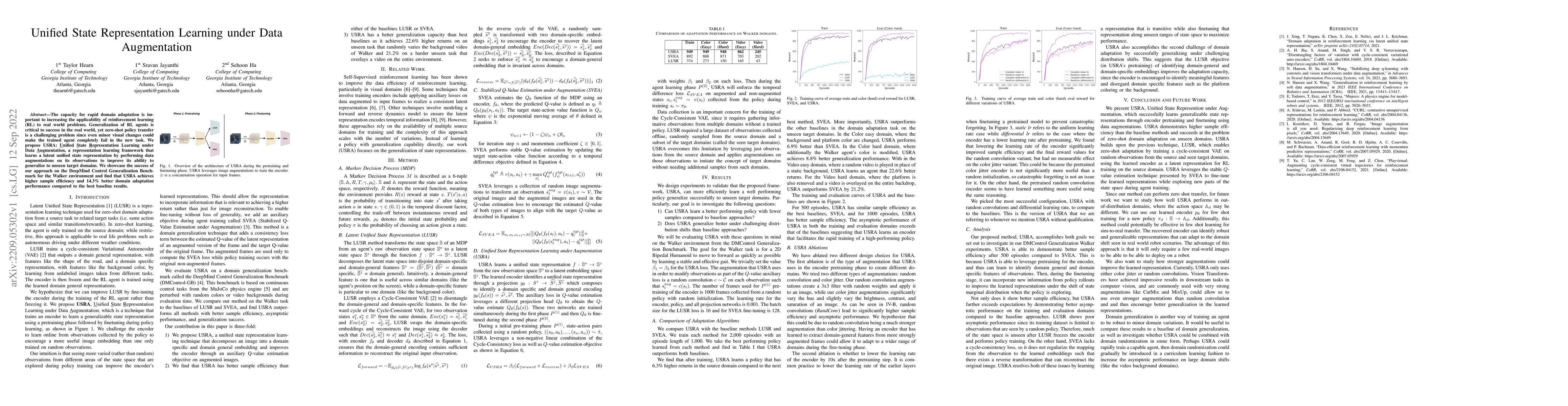 Thumbnail for Unified State Representation Learning under Data Augmentation