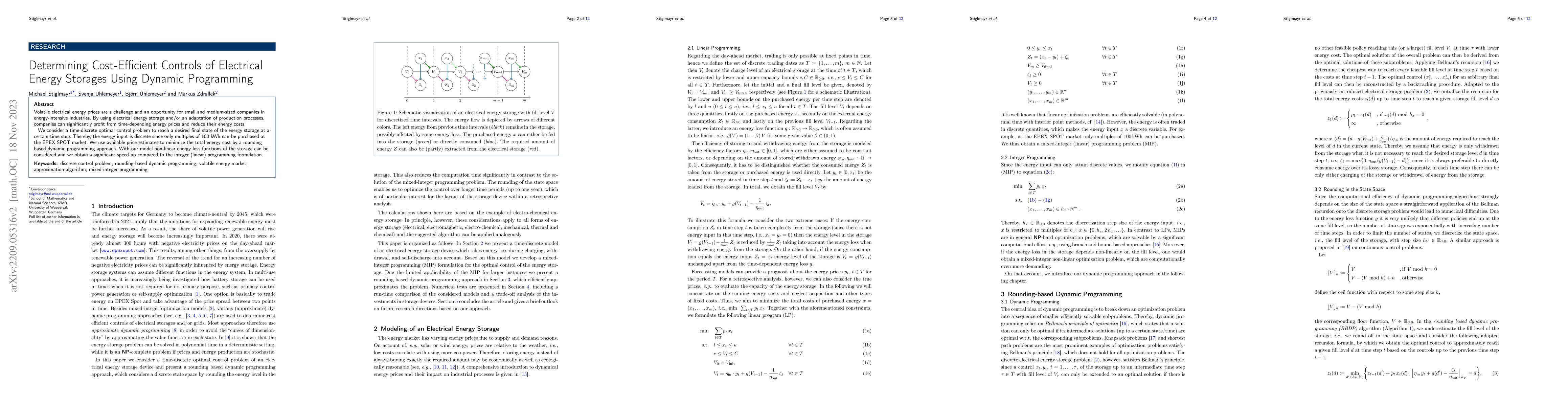 Thumbnail for Determining Cost-Efficient Controls of Electrical Energy Storages Using
  Dynamic Programming