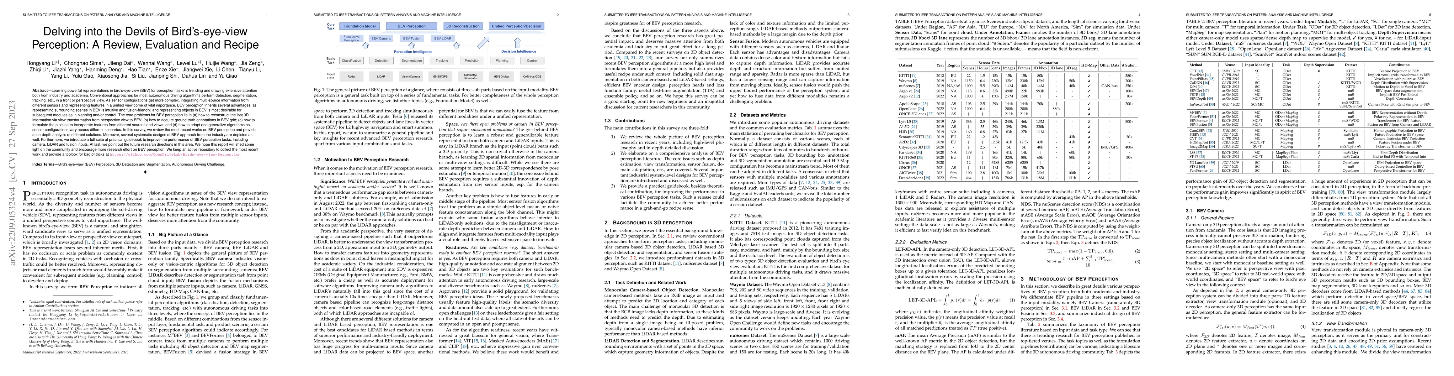 Thumbnail for Delving into the Devils of Bird's-eye-view Perception: A Review,
  Evaluation and Recipe