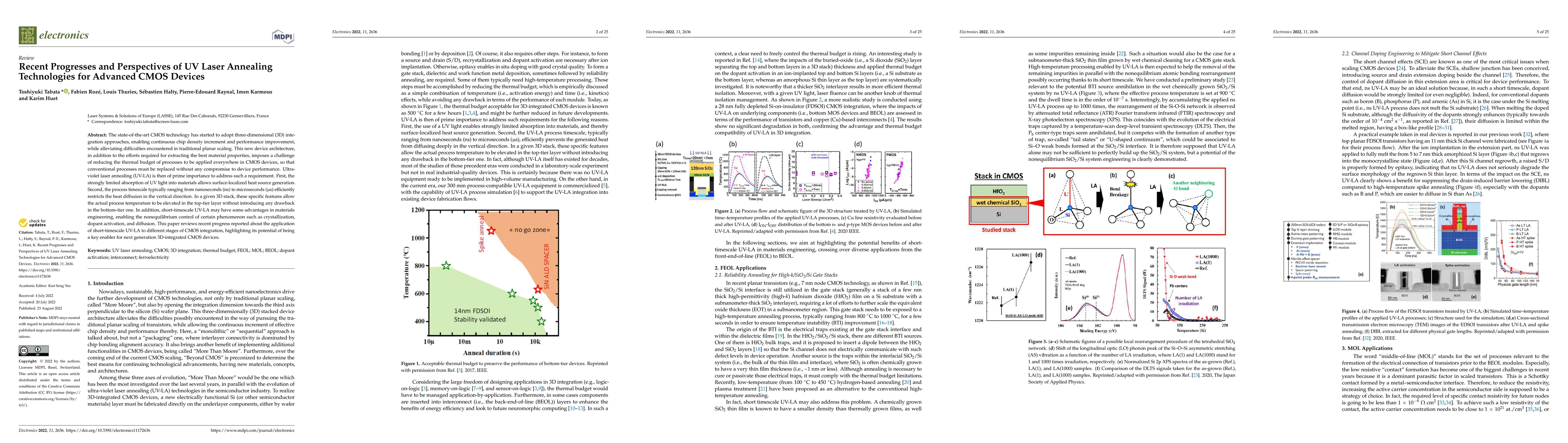Thumbnail for Recent Progresses and Perspectives of UV Laser Annealing Technologies
  for Advanced CMOS Devices