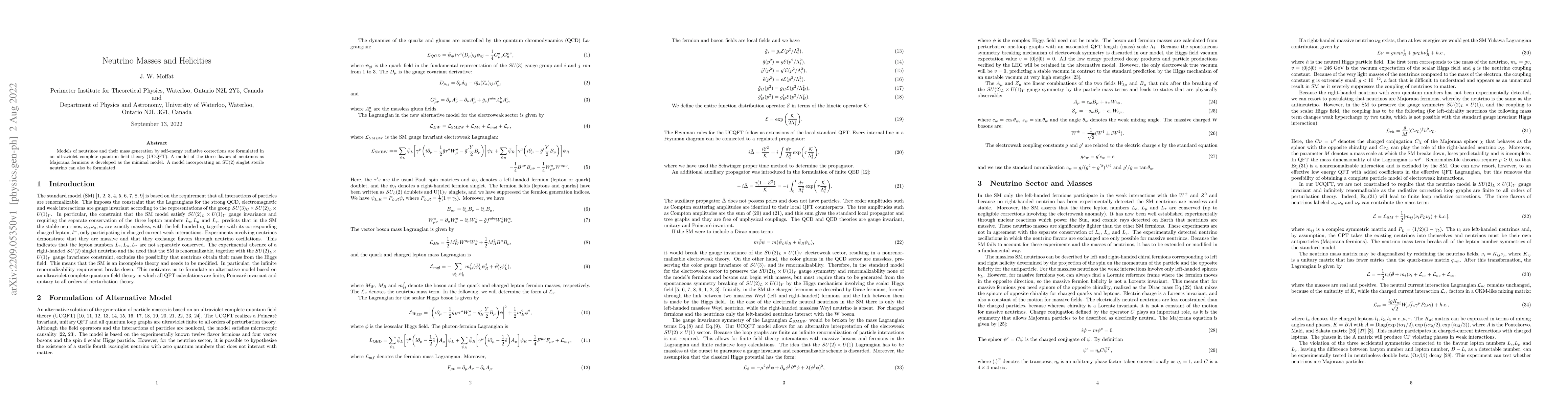 Thumbnail for Neutrino Masses and Helicities
