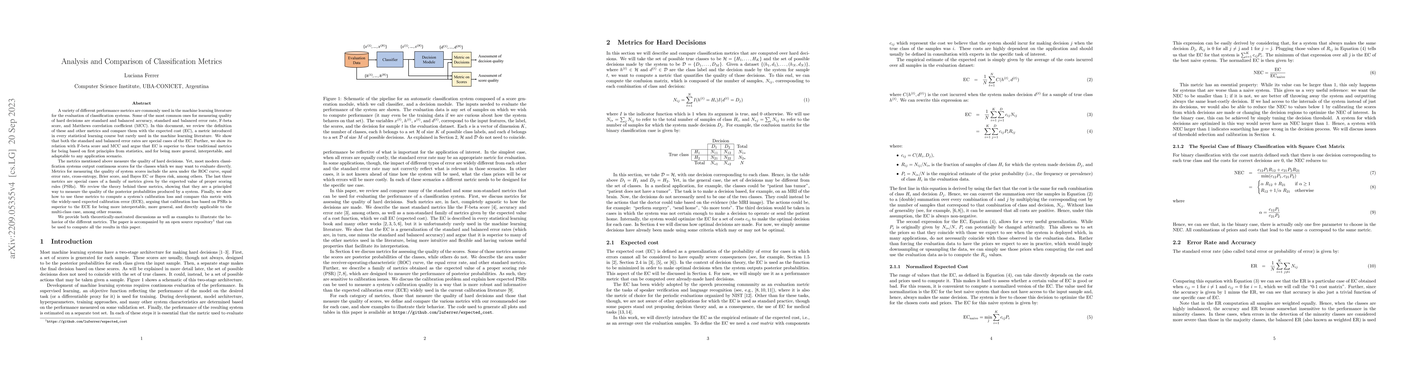 Thumbnail for Analysis and Comparison of Classification Metrics