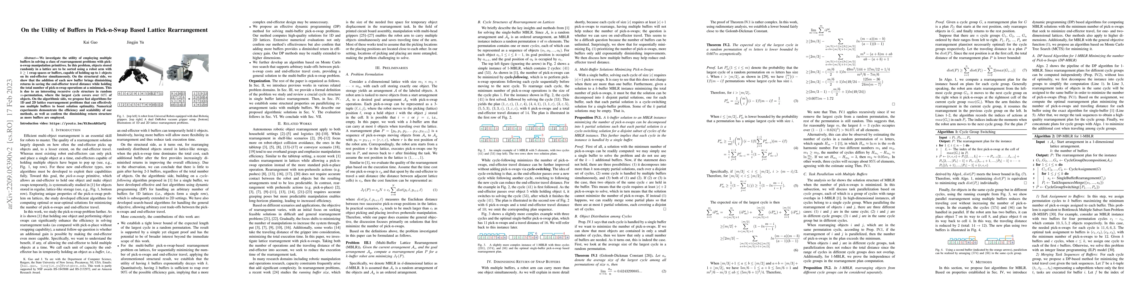 Thumbnail for On the Utility of Buffers in Pick-n-Swap Based Lattice Rearrangement