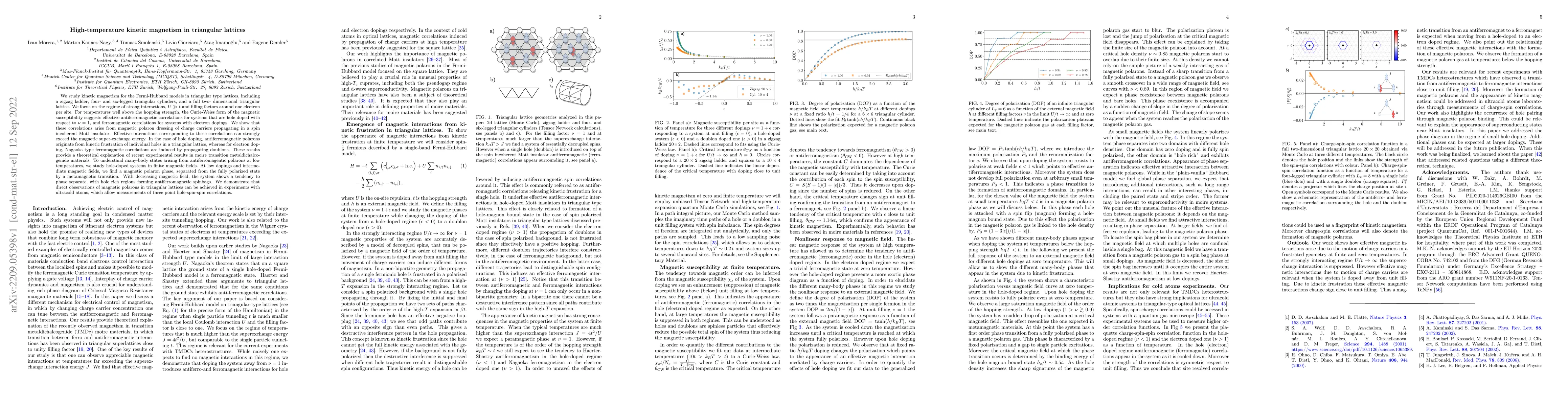 Thumbnail for High-temperature kinetic magnetism in triangular lattices