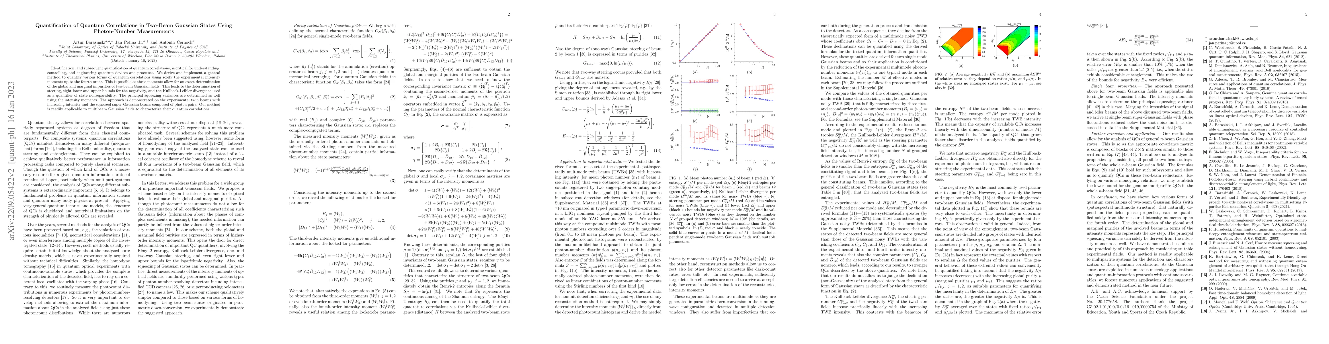 Thumbnail for Quantification of Quantum Correlations in Two-Beam Gaussian States Using
  Photon-Number Measurements