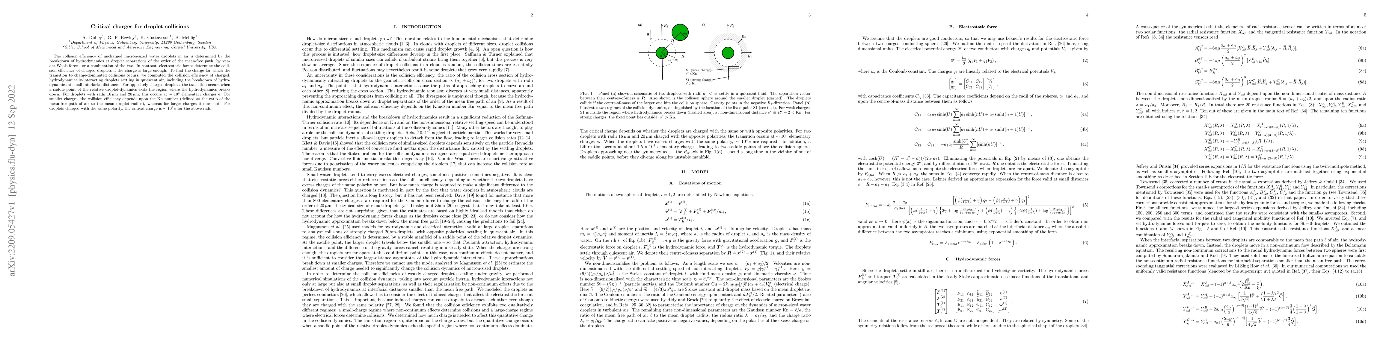 Thumbnail for Critical charges for droplet collisions