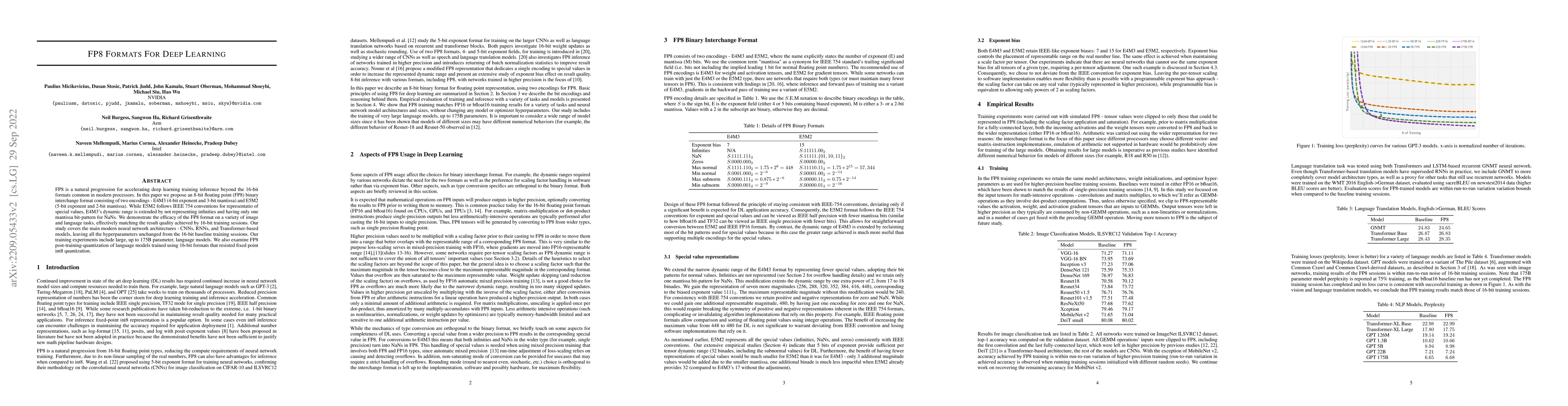 Thumbnail for FP8 Formats for Deep Learning