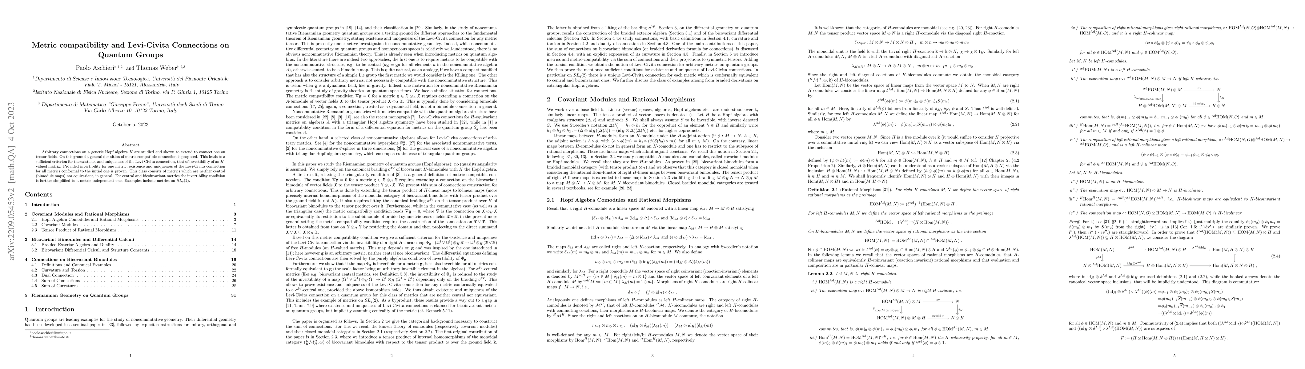 Thumbnail for Metric compatibility and Levi-Civita Connections on Quantum Groups