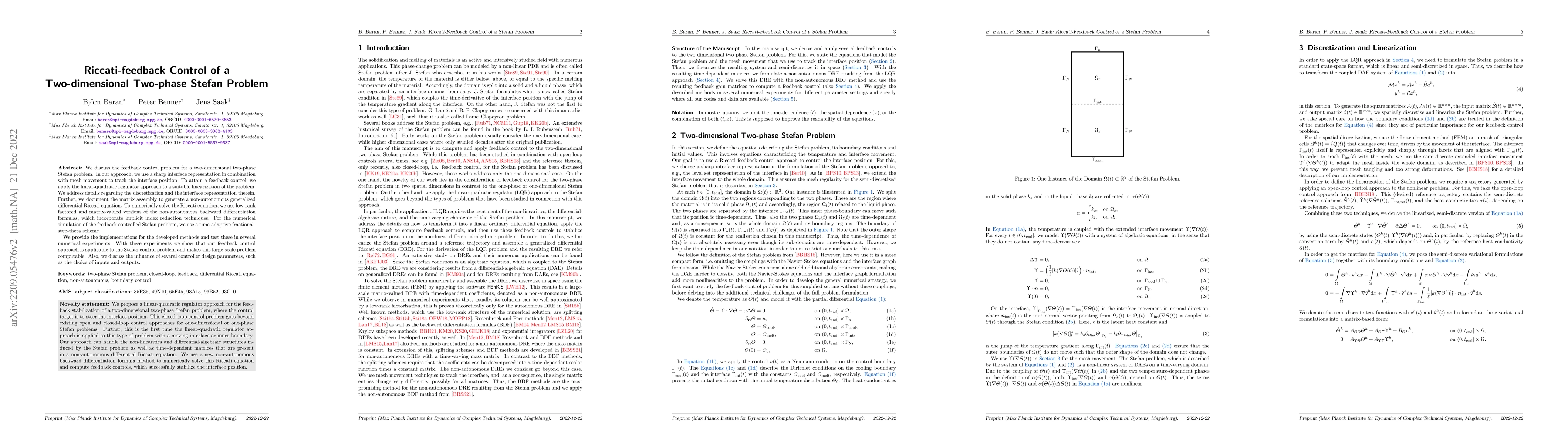 Thumbnail for Riccati-feedback Control of a Two-dimensional Two-phase Stefan Problem