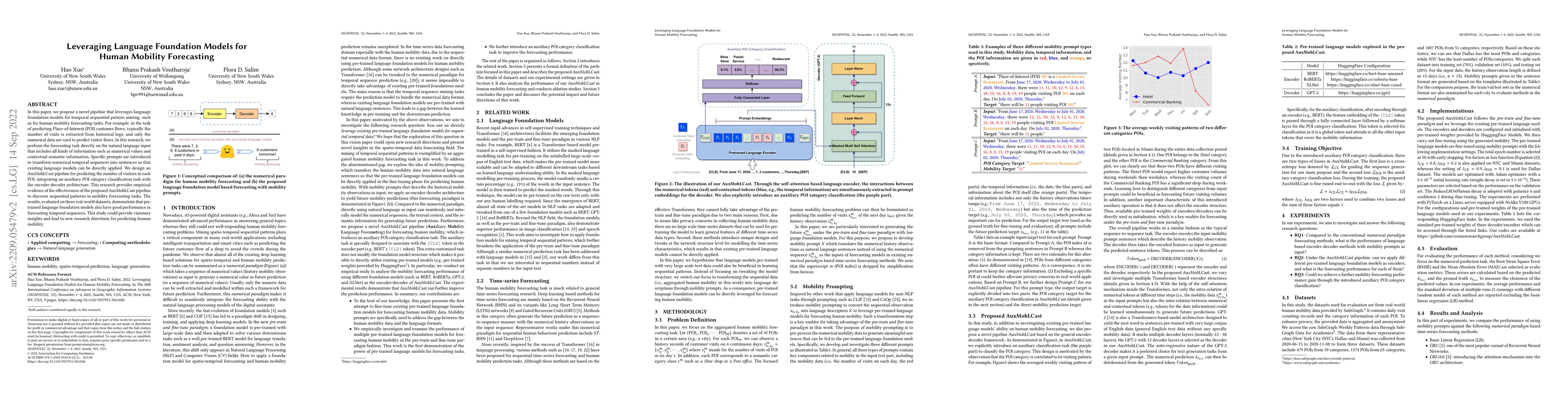 Thumbnail for Leveraging Language Foundation Models for Human Mobility Forecasting