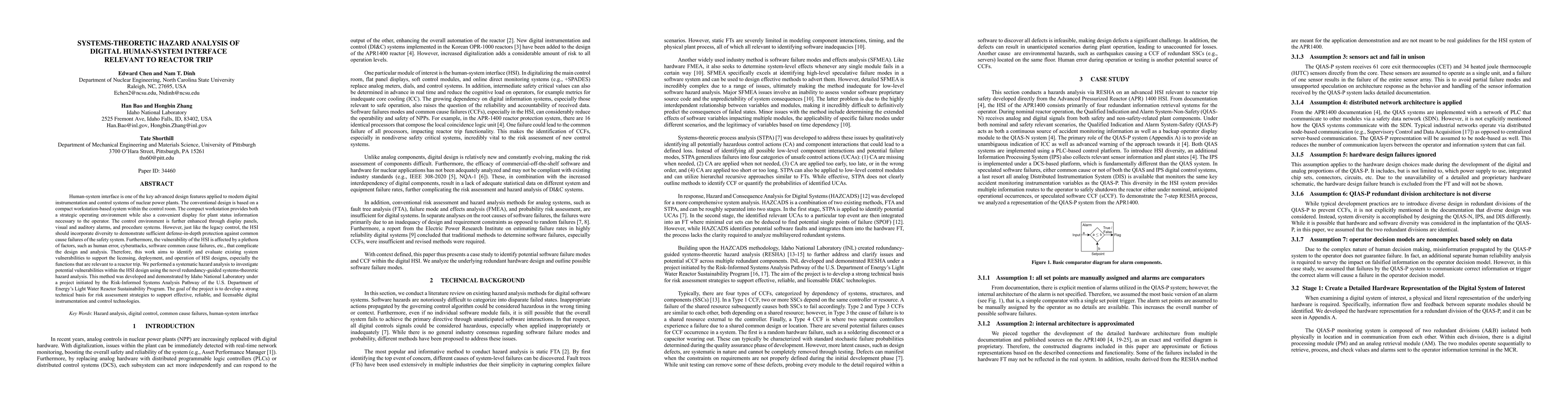 Thumbnail for Systems-theoretic Hazard Analysis of Digital Human-System Interface
  Relevant to Reactor Trip