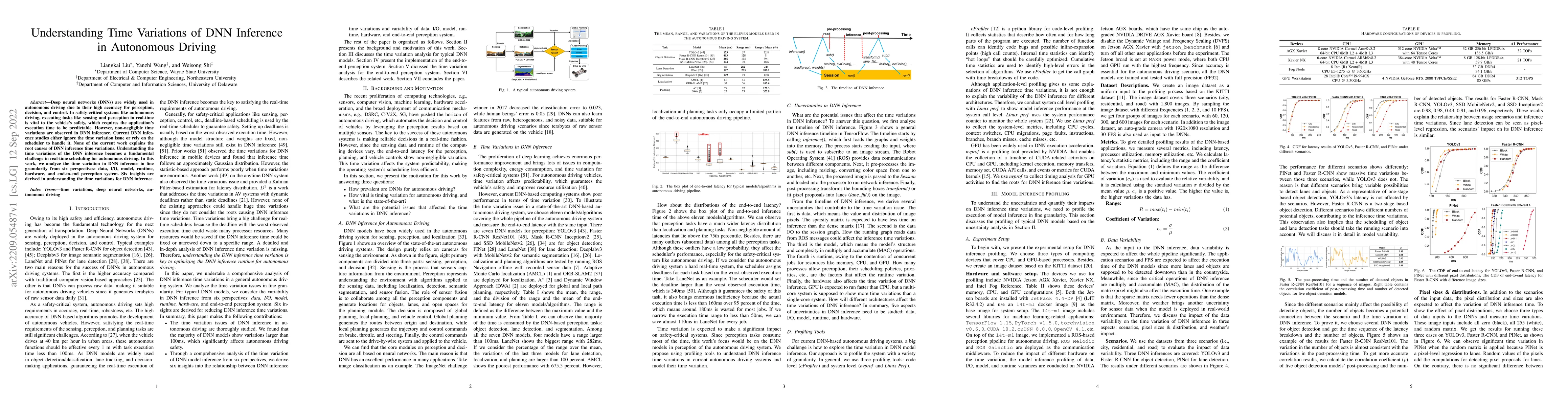Thumbnail for Understanding Time Variations of DNN Inference in Autonomous Driving