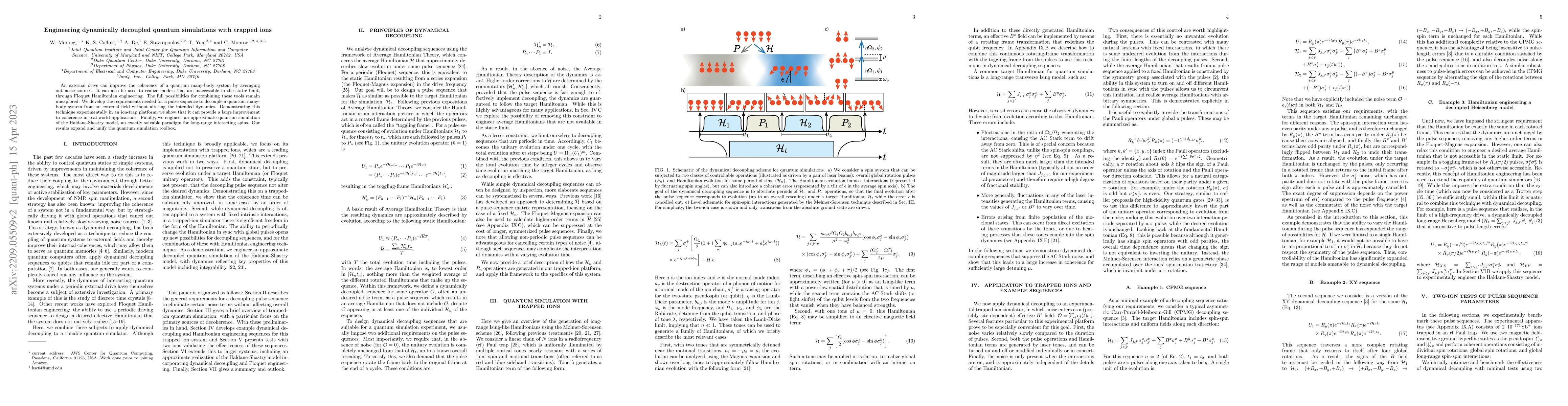 Thumbnail for Engineering dynamically decoupled quantum simulations with trapped ions
