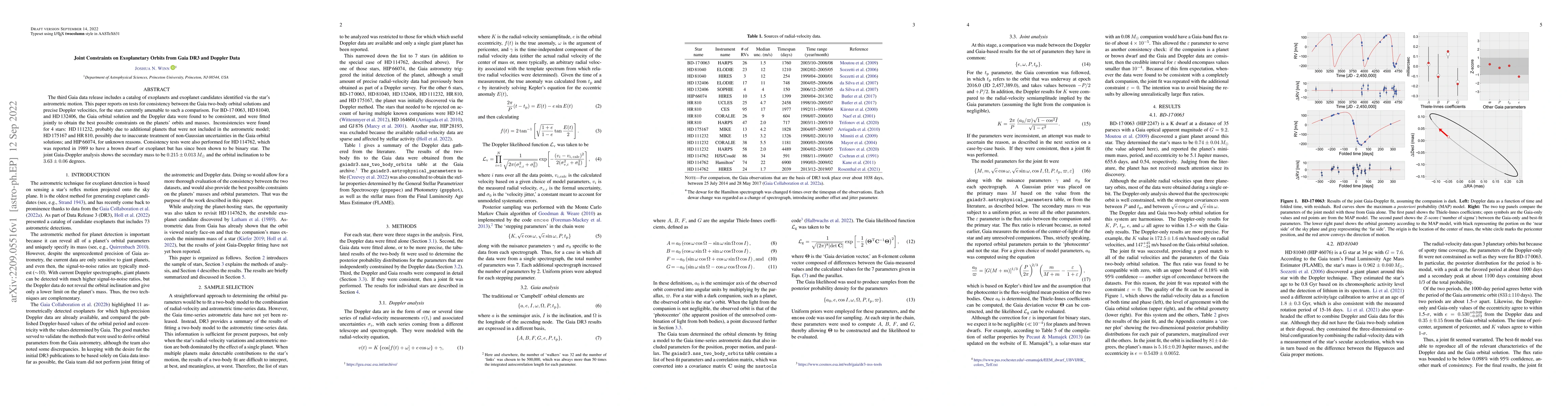 Thumbnail for Joint Constraints on Exoplanetary Orbits from Gaia DR3 and Doppler Data