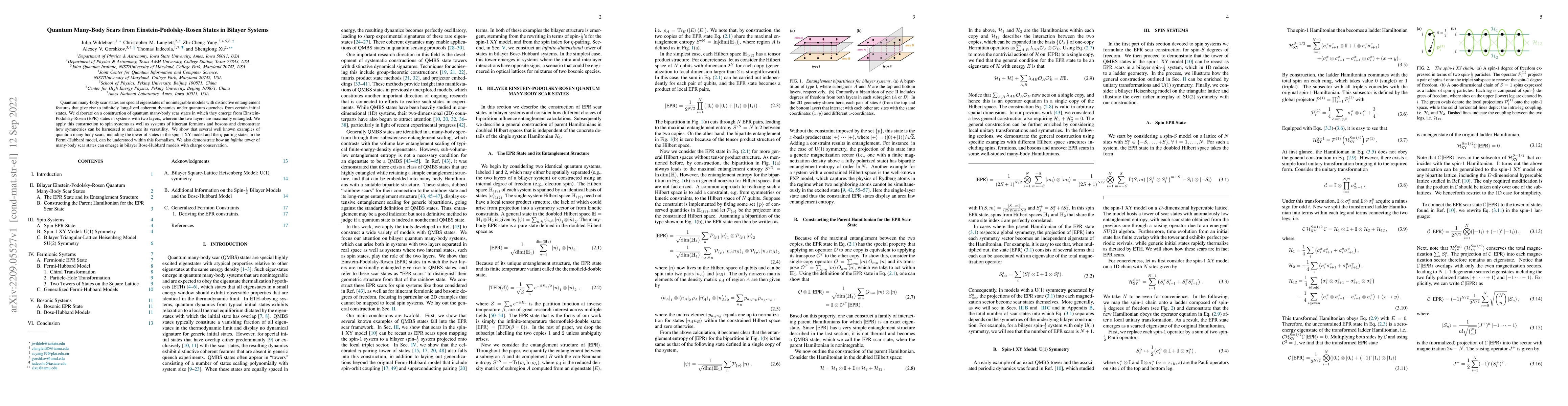 Thumbnail for Quantum Many-Body Scars from Einstein-Podolsky-Rosen States in Bilayer
  Systems