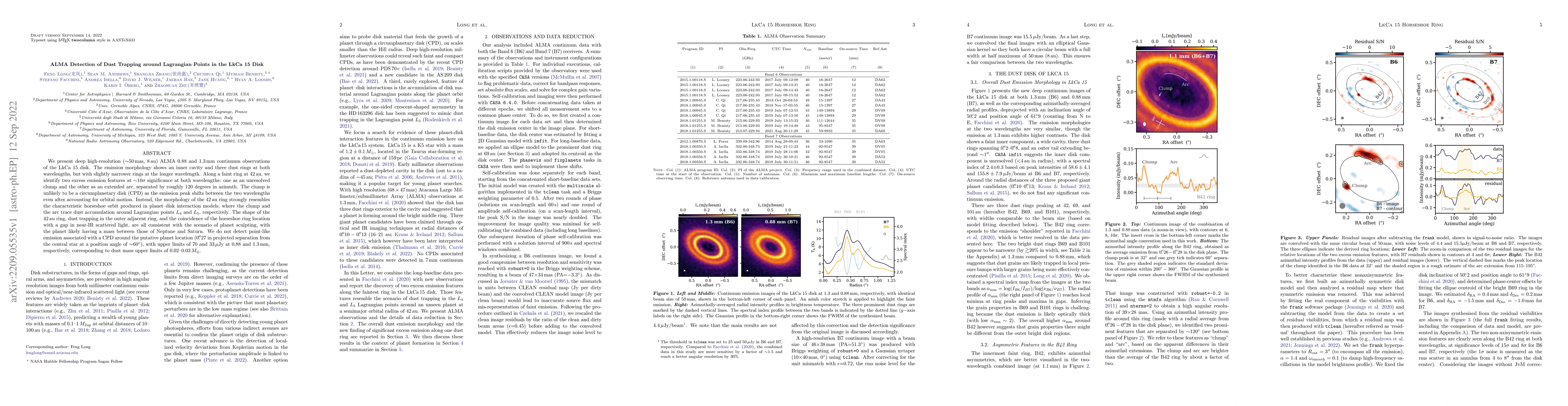 Thumbnail for ALMA Detection of Dust Trapping around Lagrangian Points in the LkCa 15
  Disk