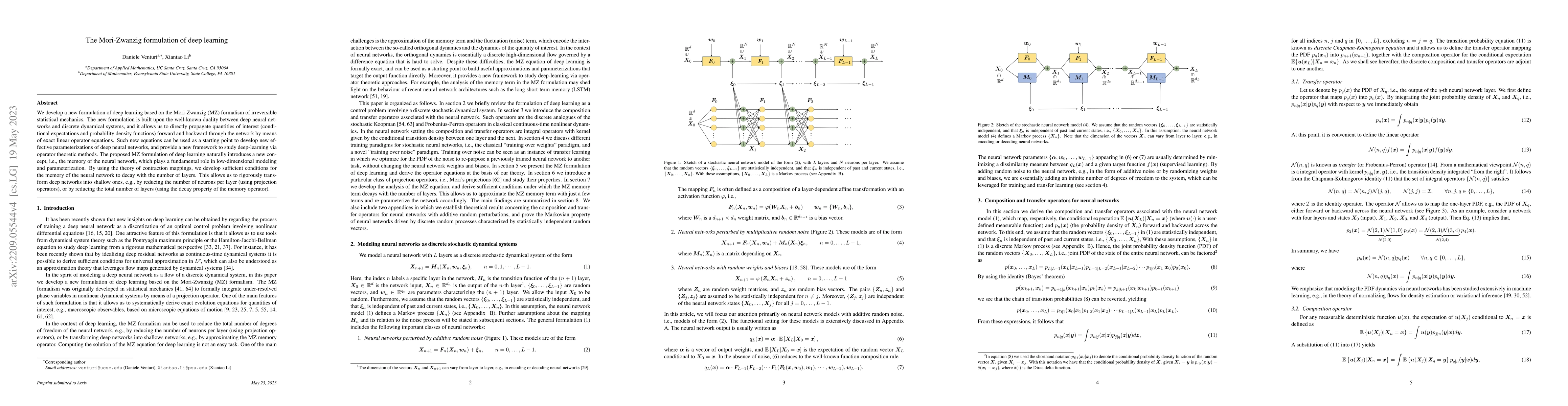 Thumbnail for The Mori-Zwanzig formulation of deep learning