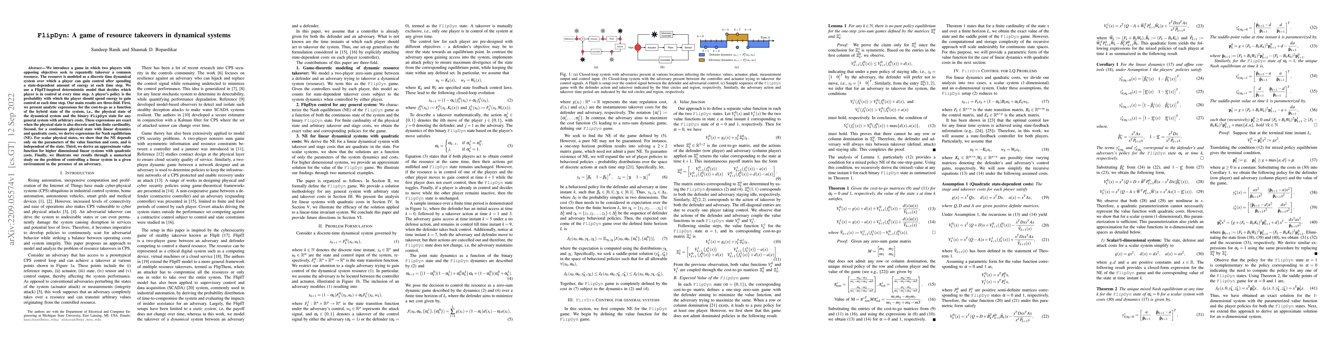 Thumbnail for FlipDyn: A game of resource takeovers in dynamical systems