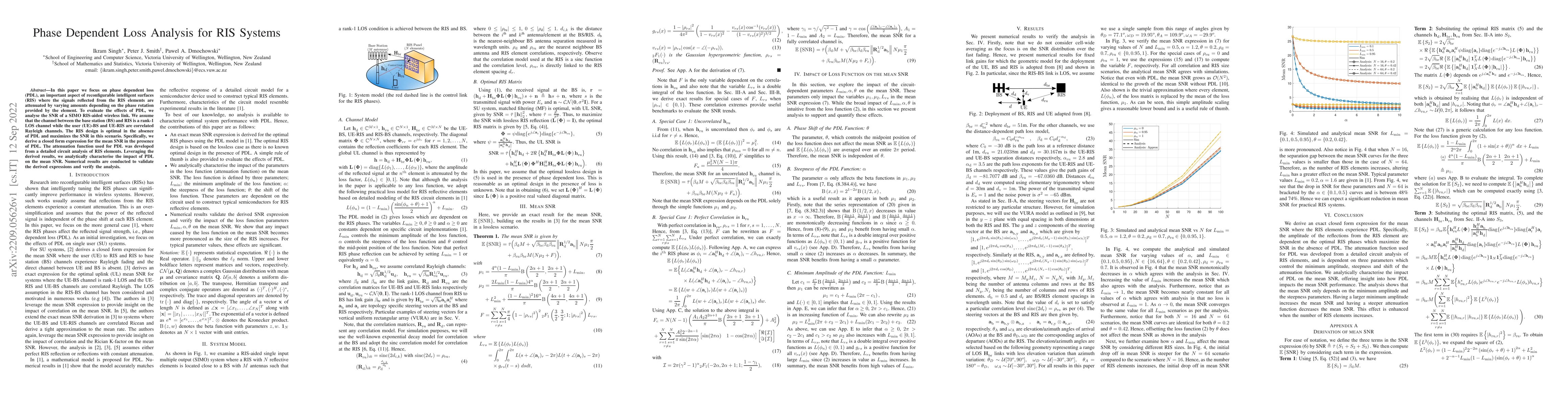 Thumbnail for Phase Dependent Loss Analysis for RIS Systems