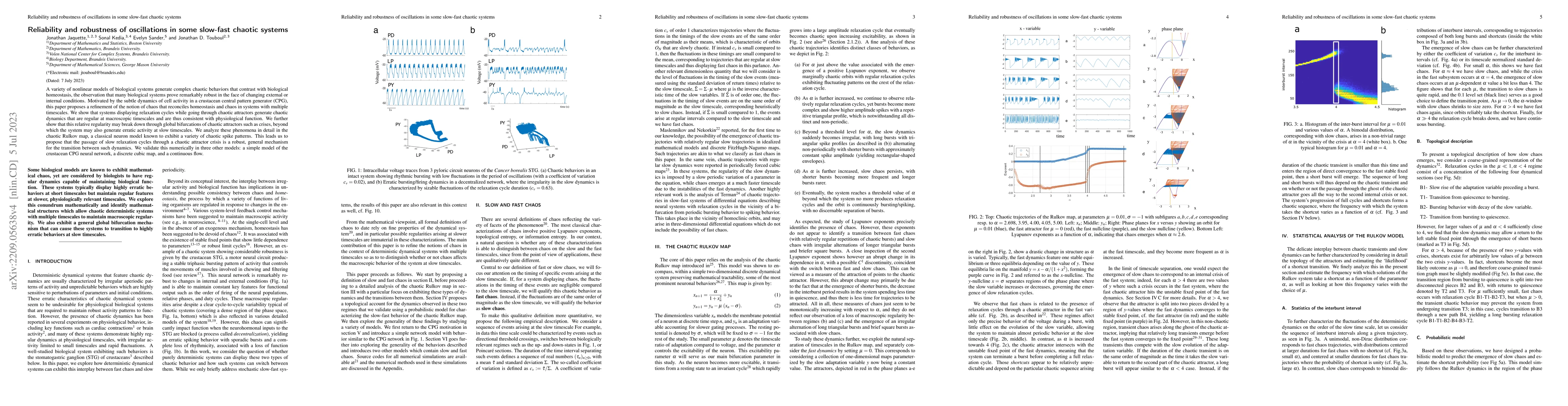 Thumbnail for Reliability and robustness of oscillations in some slow-fast chaotic
  systems