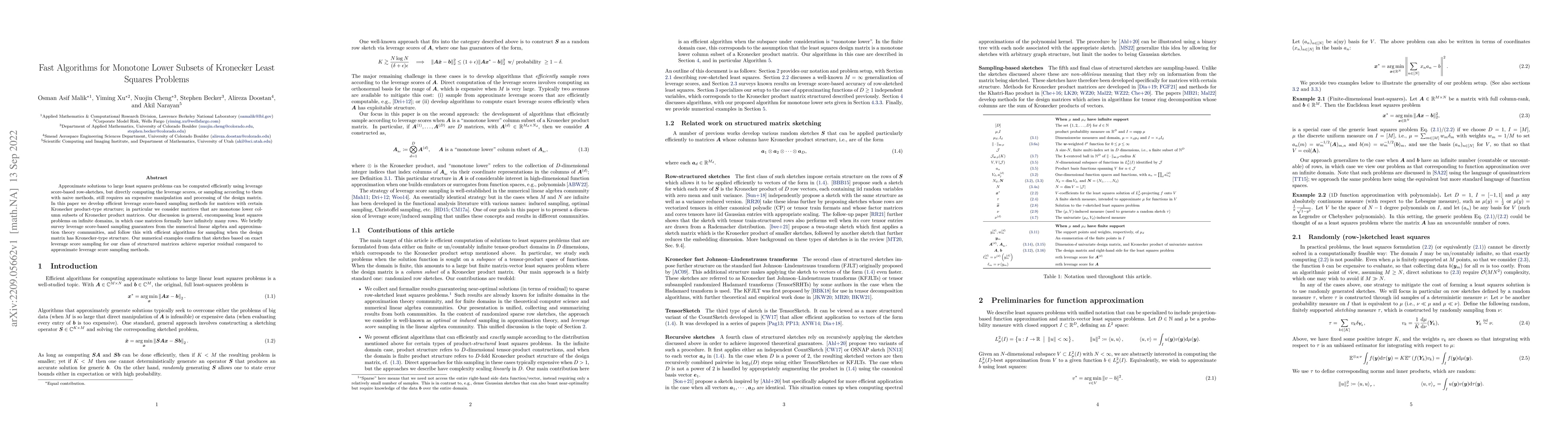 Thumbnail for Fast Algorithms for Monotone Lower Subsets of Kronecker Least Squares
  Problems