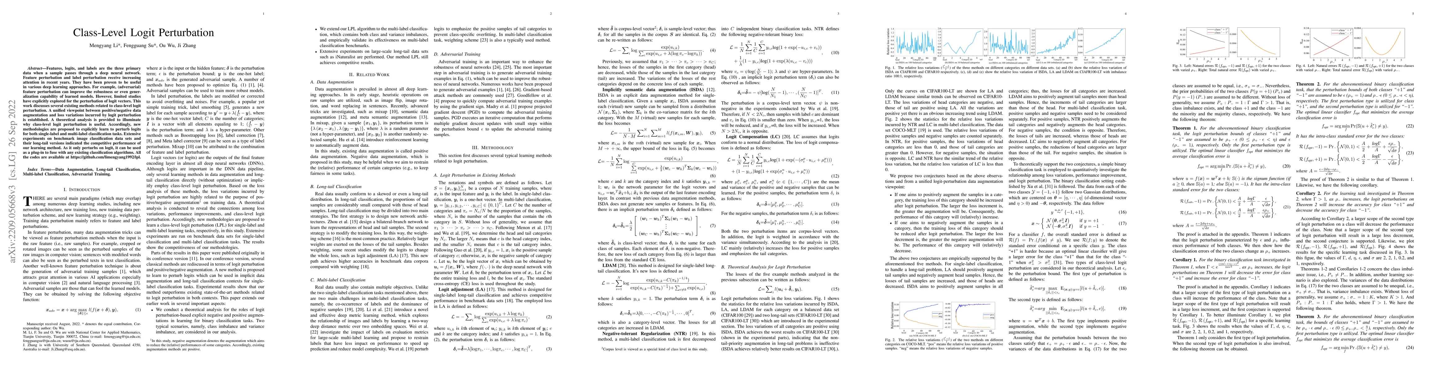 Thumbnail for Class-Level Logit Perturbation