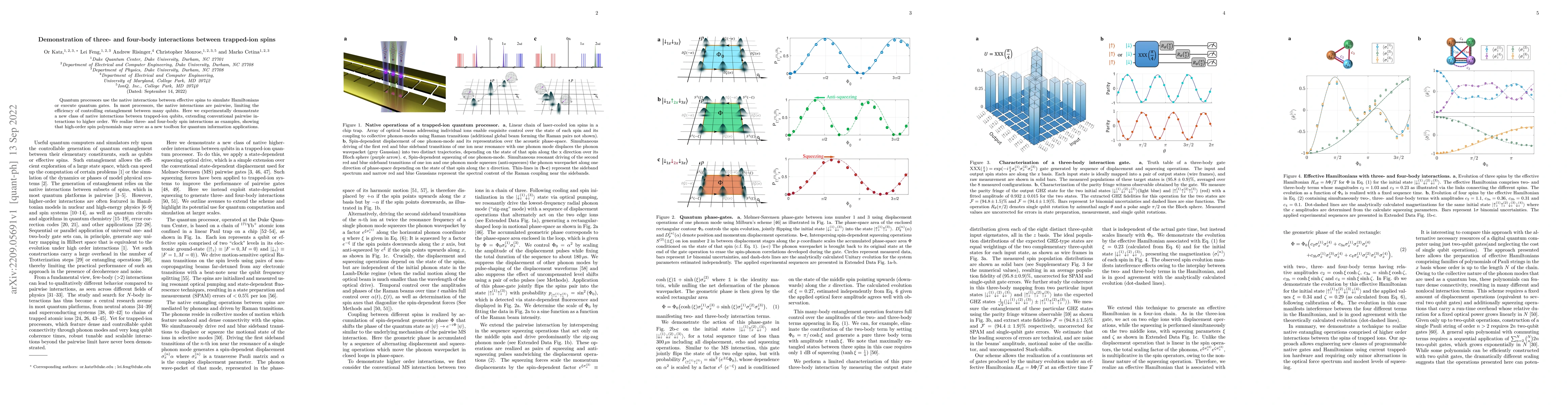 Thumbnail for Demonstration of three- and four-body interactions between trapped-ion
  spins