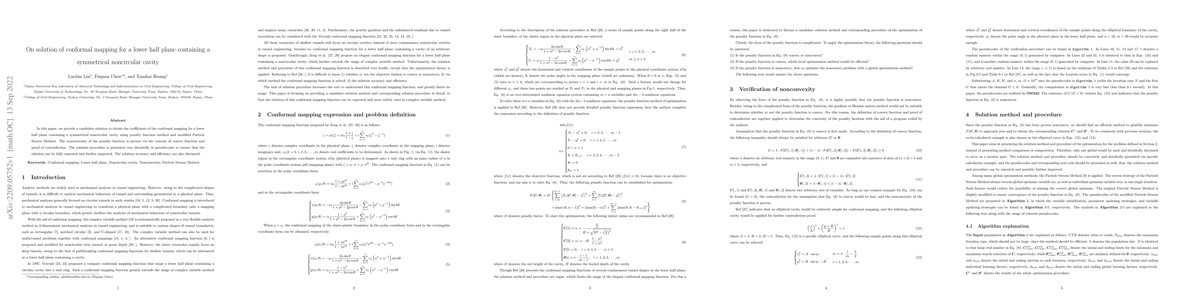 Thumbnail for On solution of conformal mapping for a lower half plane containing a
  symmetrical noncircular cavity