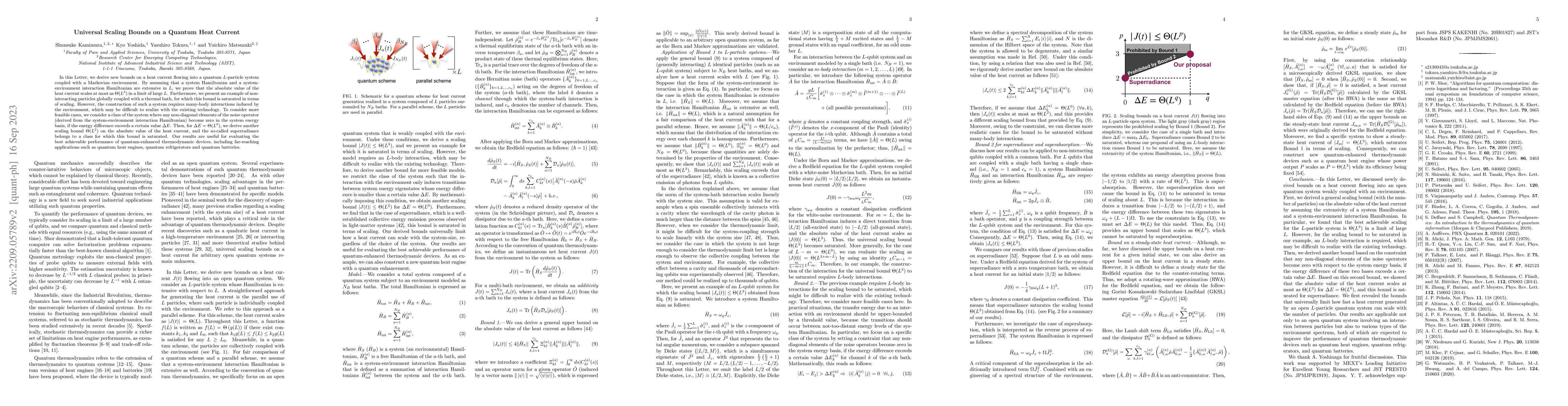 Thumbnail for Universal Scaling Bounds on a Quantum Heat Current