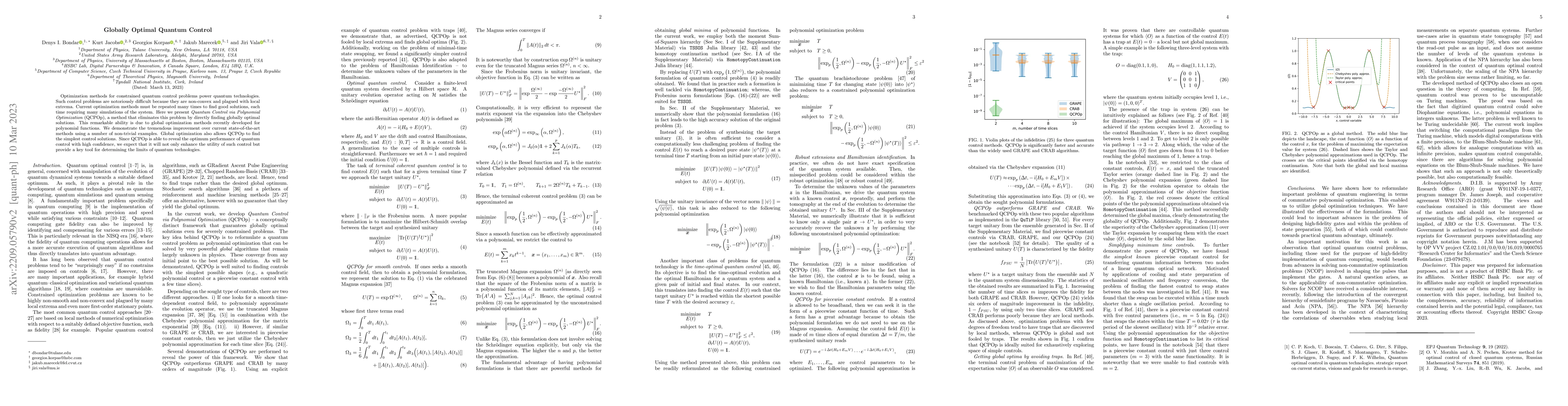 Thumbnail for Globally Optimal Quantum Control