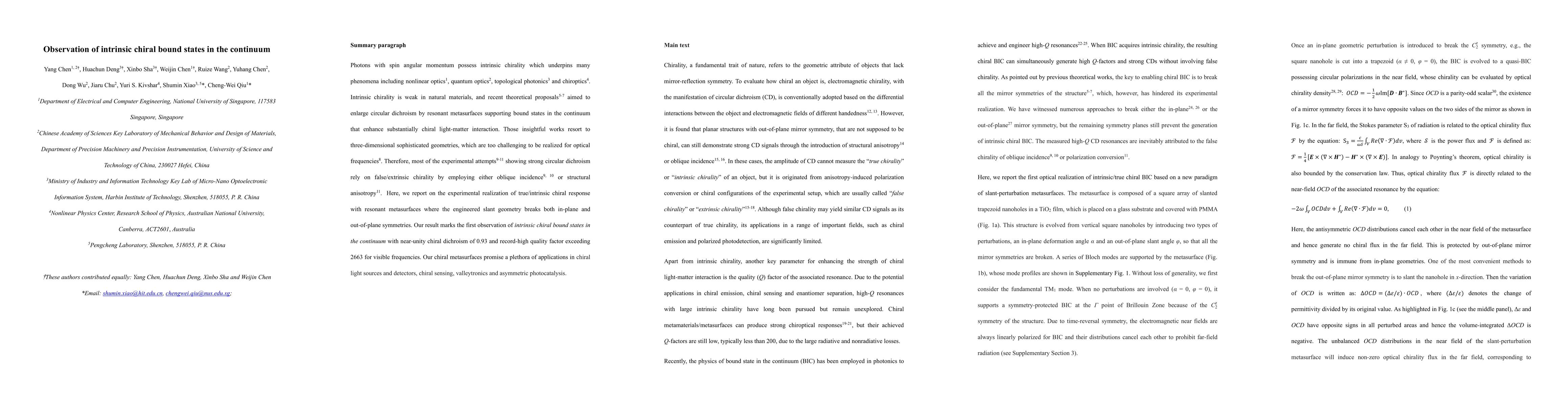 Thumbnail for Observation of intrinsic chiral bound states in the continuum